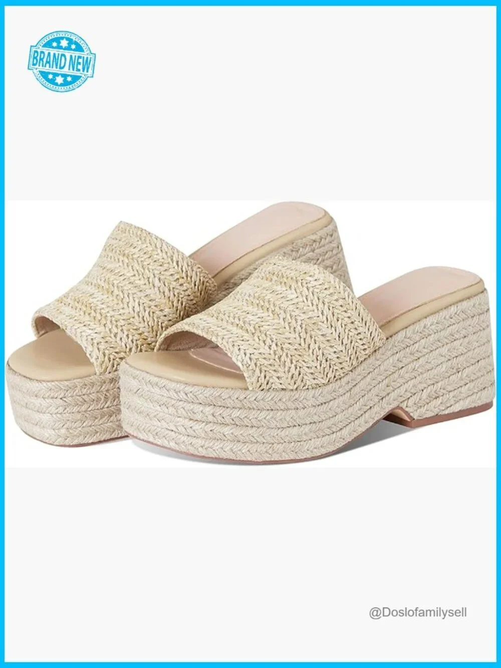 Platform Espadrille Sandals Wedge Slip On Open Toe Bohemian Beach Summer